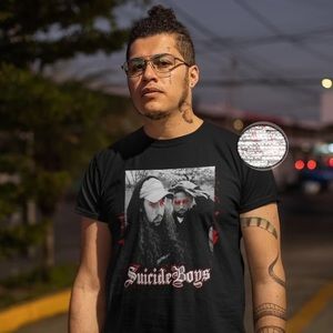 Suicide Boys Unisex Tshirt Rap Music Graphic Tee Ruby Cherry  Scrim Shirt